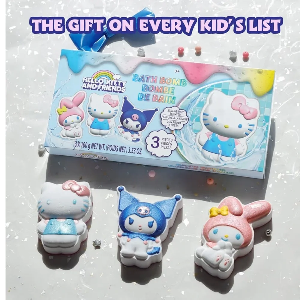 🆕 Hello Kitty and Friends Colorful Bath Bomb Trio